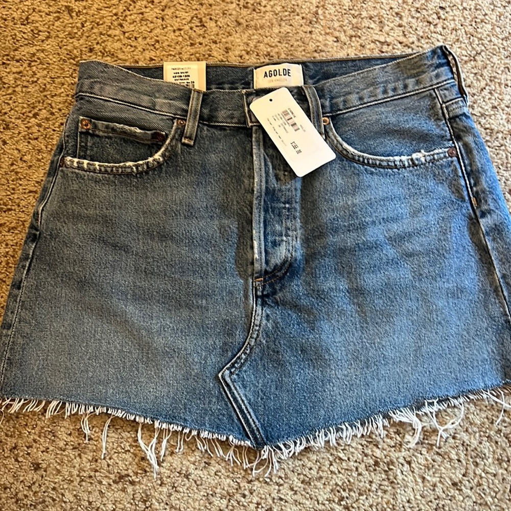 NWT AGOLDE PARKER ANGLED HEM SKIRT